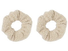 Name It oxford tan teddy scrunchie hårelastik (2-pack) 